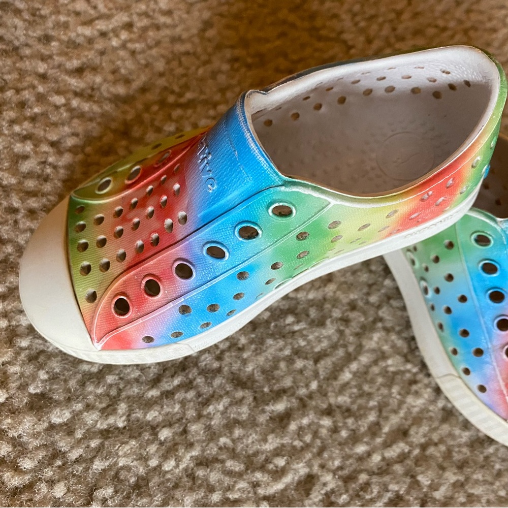 Native Rainbow Tie Dye Shoes Vibrant and Comfortable - Picture 6 of 9